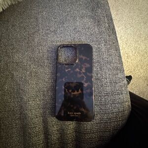 kate spade Black and Brown Tortoiseshell iPhone Case
